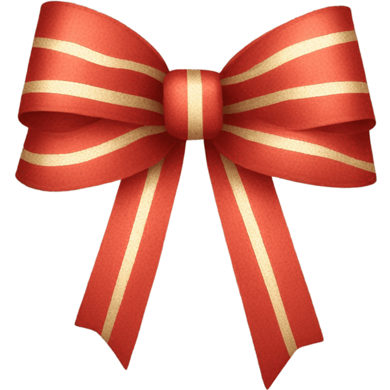 Christmas bow ribbon like with long ends emoji