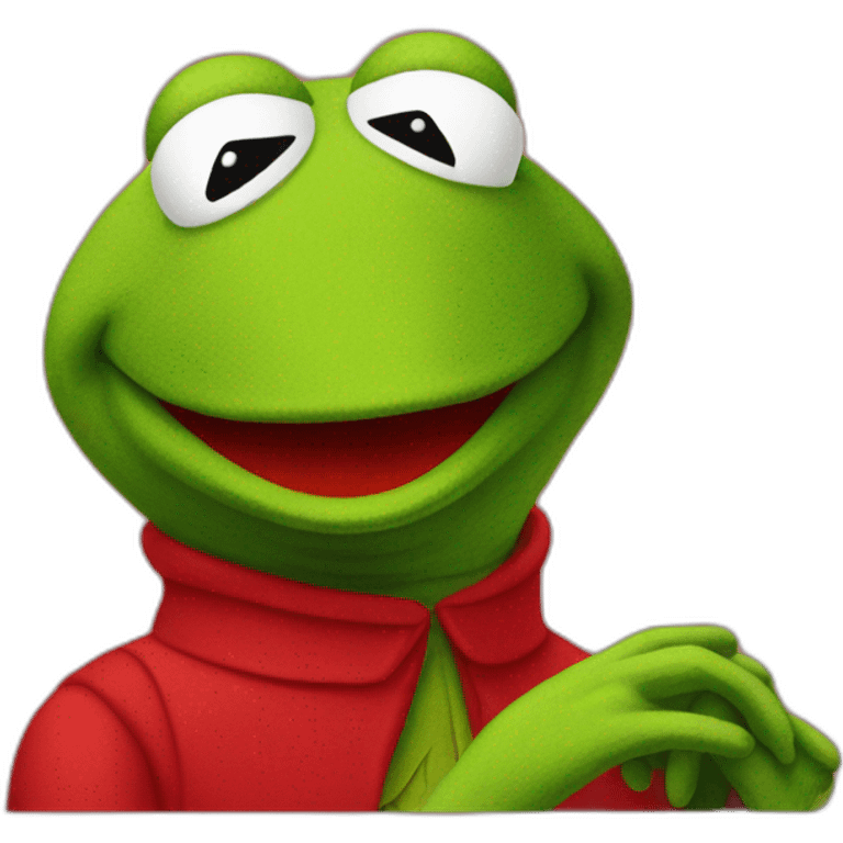 kermit in red emoji