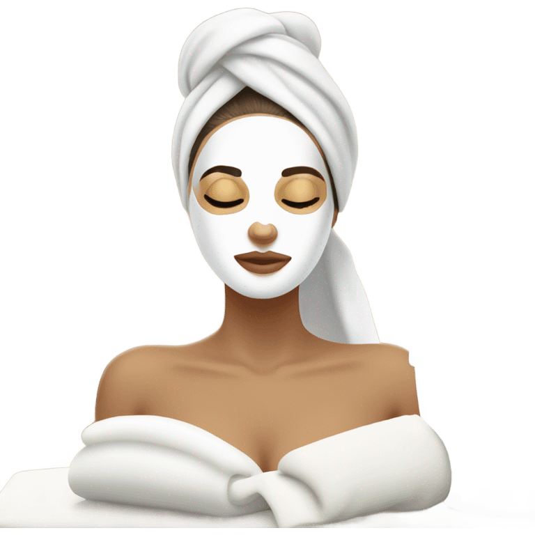 Spa day facial white woman  emoji