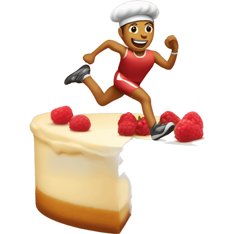 Running cheesecake  emoji