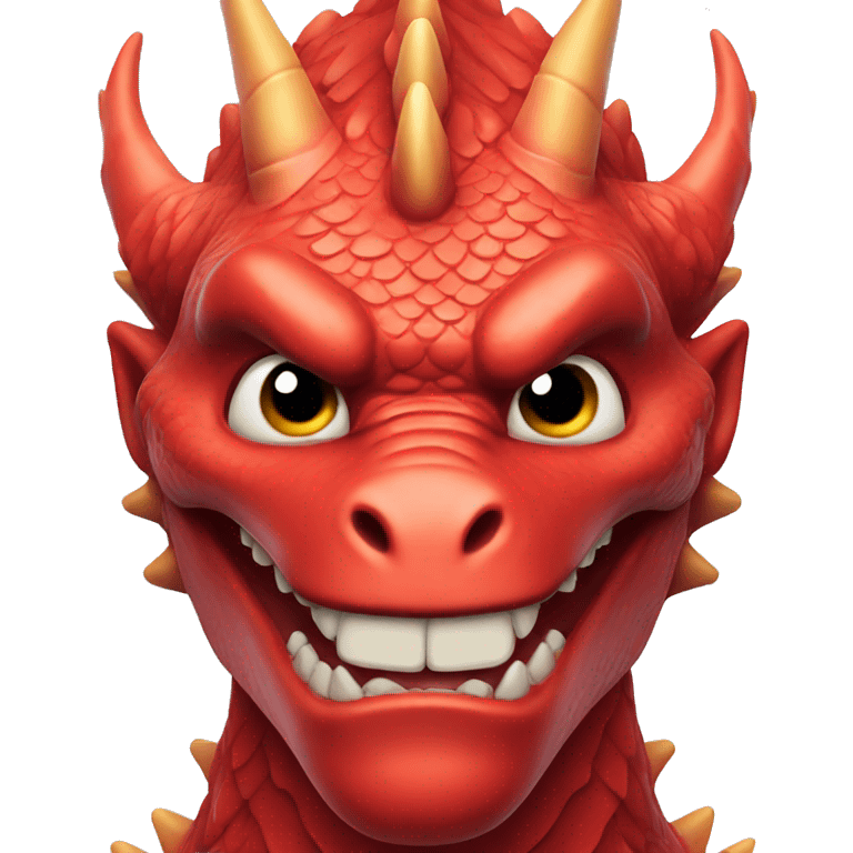 Red Dragon face front view emoji