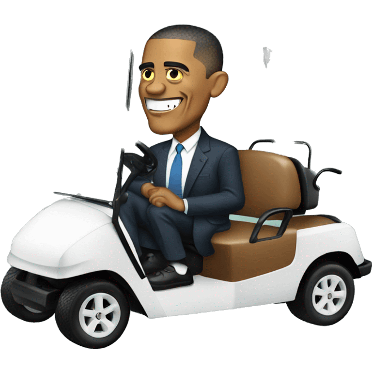 Obama in a golf cart emoji