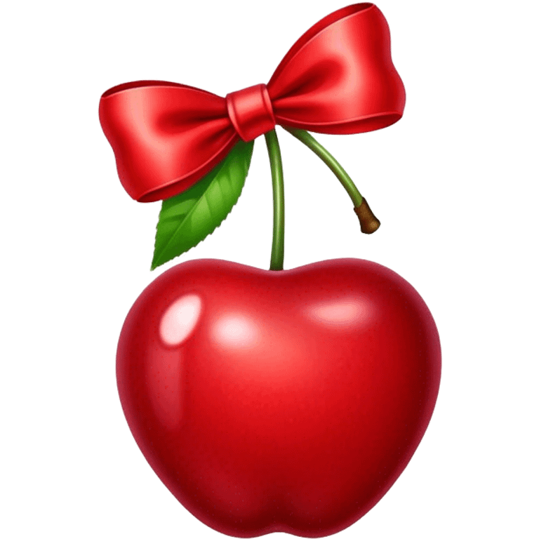 Cherry with bow emoji