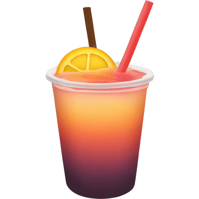 Sunset boba drink  emoji