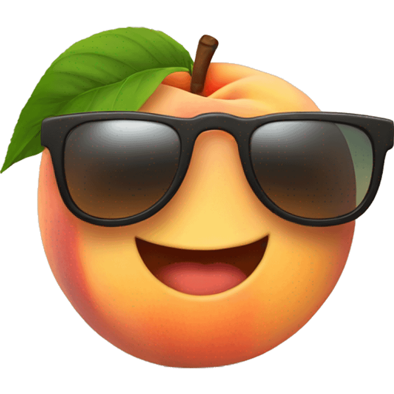 peach with sungalsses emoji