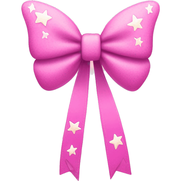 pink bow with butterfly’s and stars  emoji