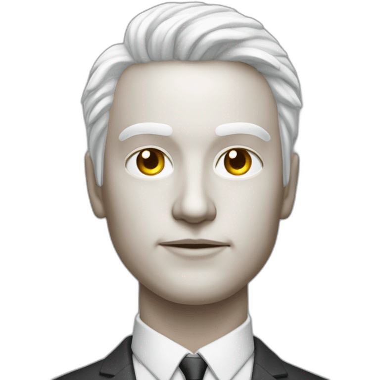 white skinned man head future cyberpunk banker crypto usd rich emoji