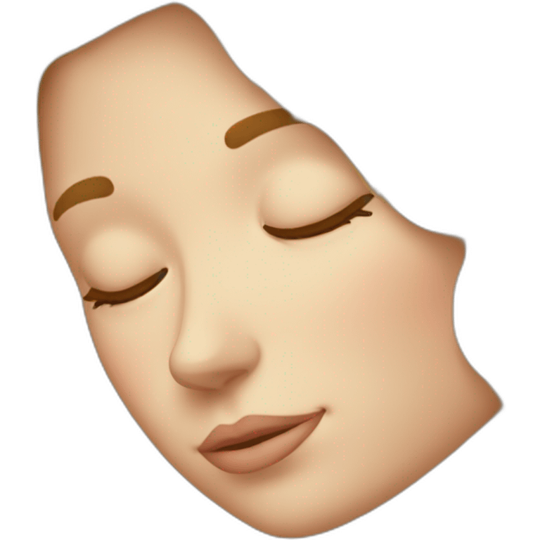 Sleeping blond girl emoji