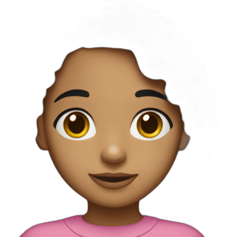 niña cabello negro emoji