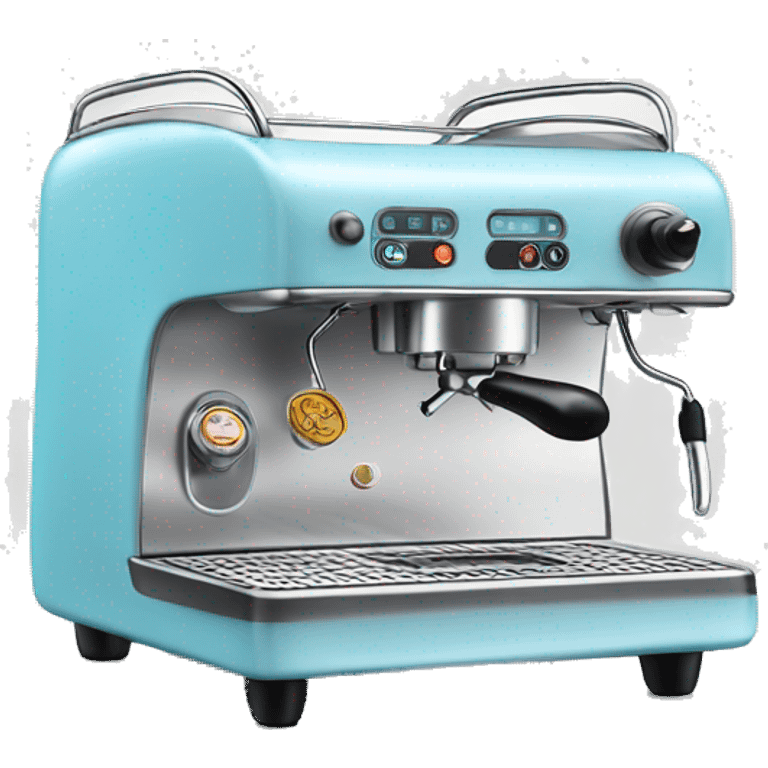 Light blue retro style espresso machine emoji