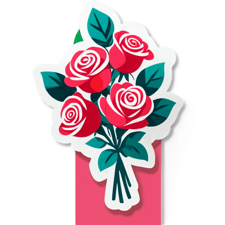 Bouquet of roses for Valentine’s Day emoji