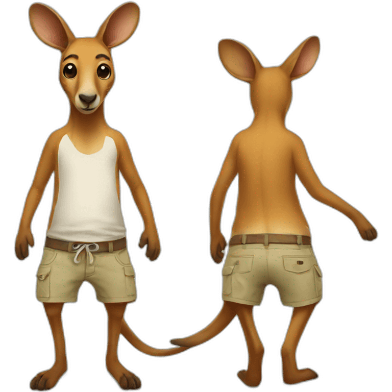 kangaroo with shorts emoji