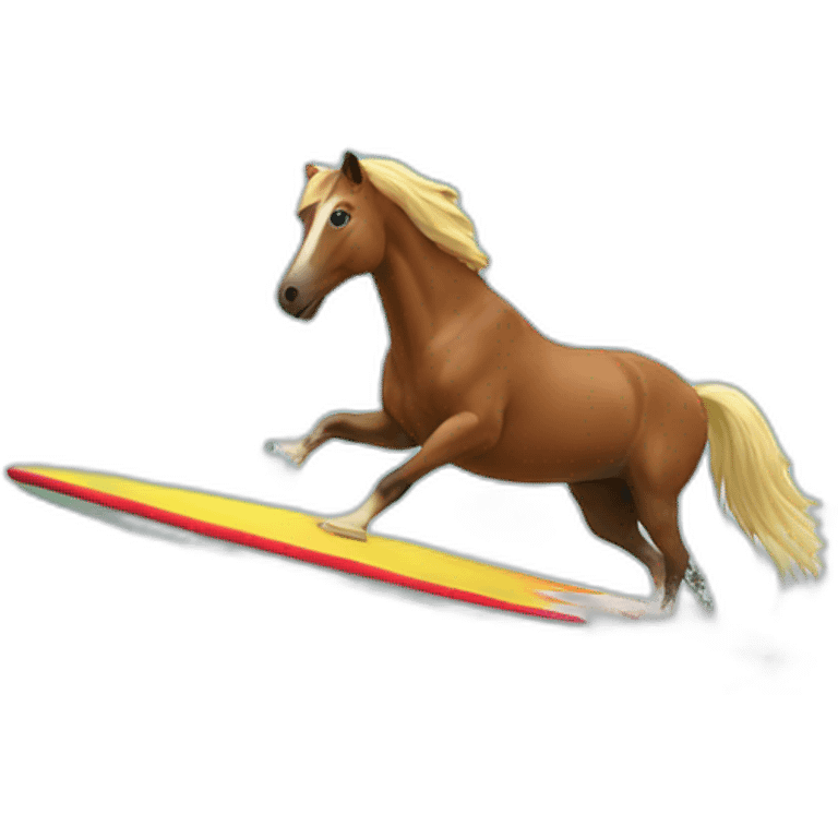 Surfing horse on water emoji