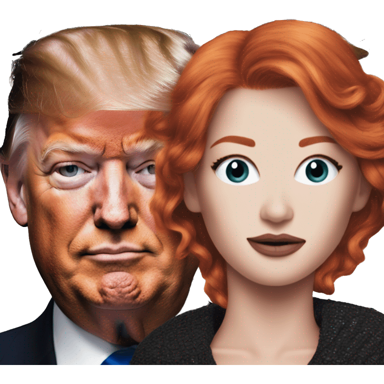 Trump and a redhead man on the cover of Vougue magazine  emoji