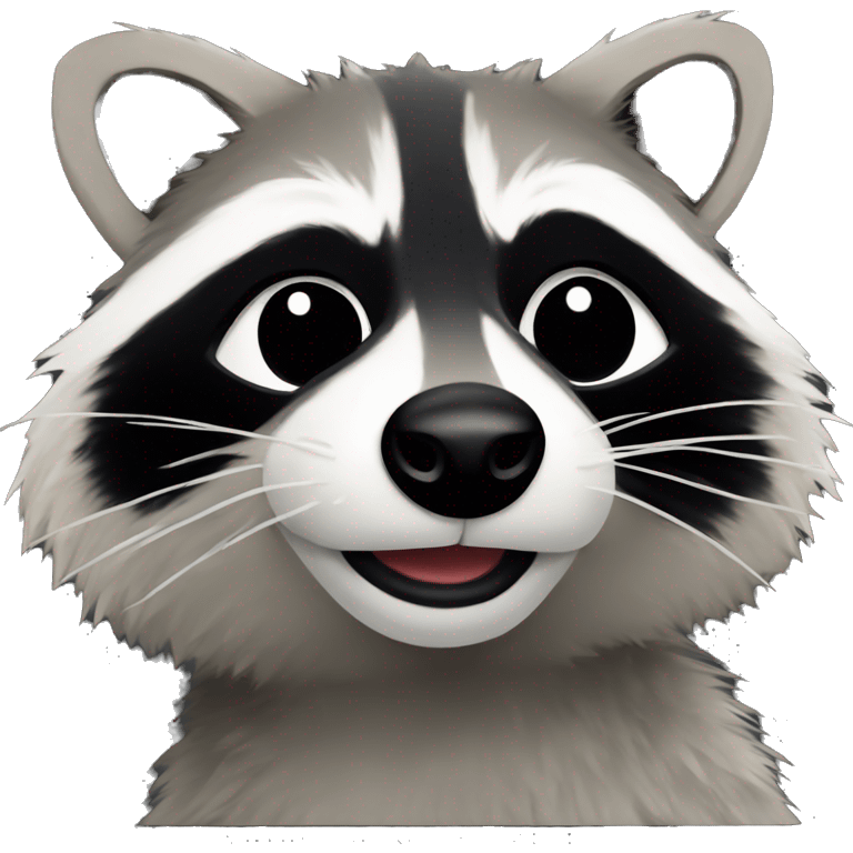 An artsy raccoon  emoji