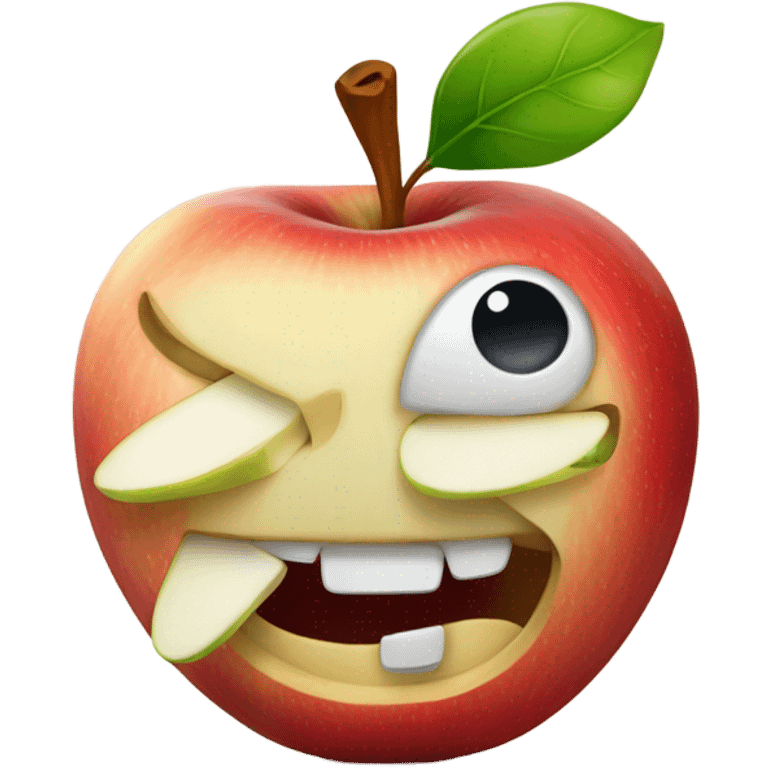 an apple with a bite out of it emoji