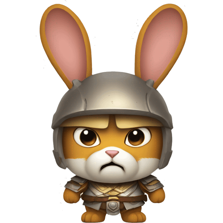 angry rabbit warrior emoji