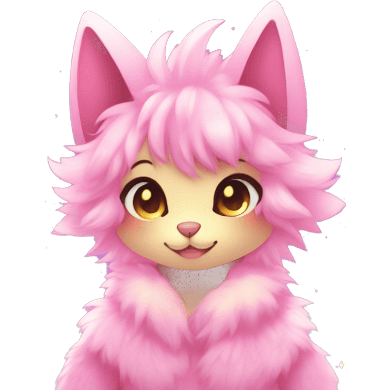 Anthro Shiny Pastel Glitter Sparkle Stars Pink Gradient Anime Chibi Fakémon Fur Sona emoji