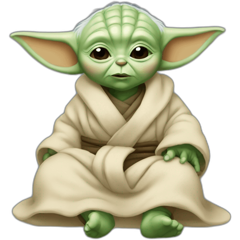 Bébé Yoda qui dort emoji