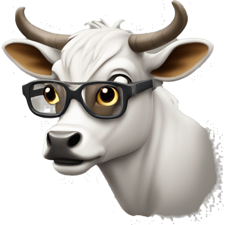 Vaca de óculos escuro  emoji