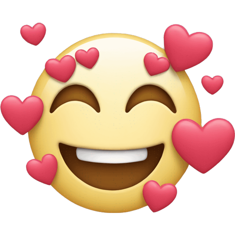  Happy face with hearts  emoji