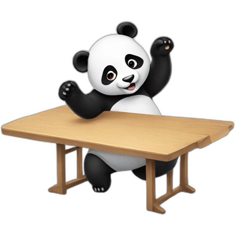 cartoon panda flipping a table emoji