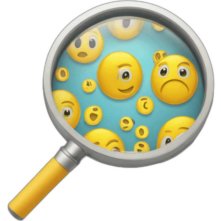 Magnifying Glass over Numbers emoji