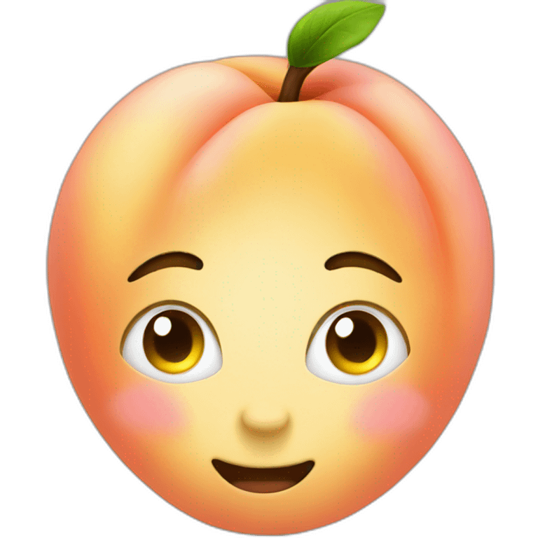 Washed wet peach emoji