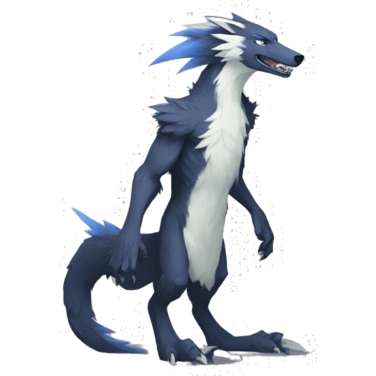 Cool Edgy Modern Sergal species by LiLaiRa full body emoji