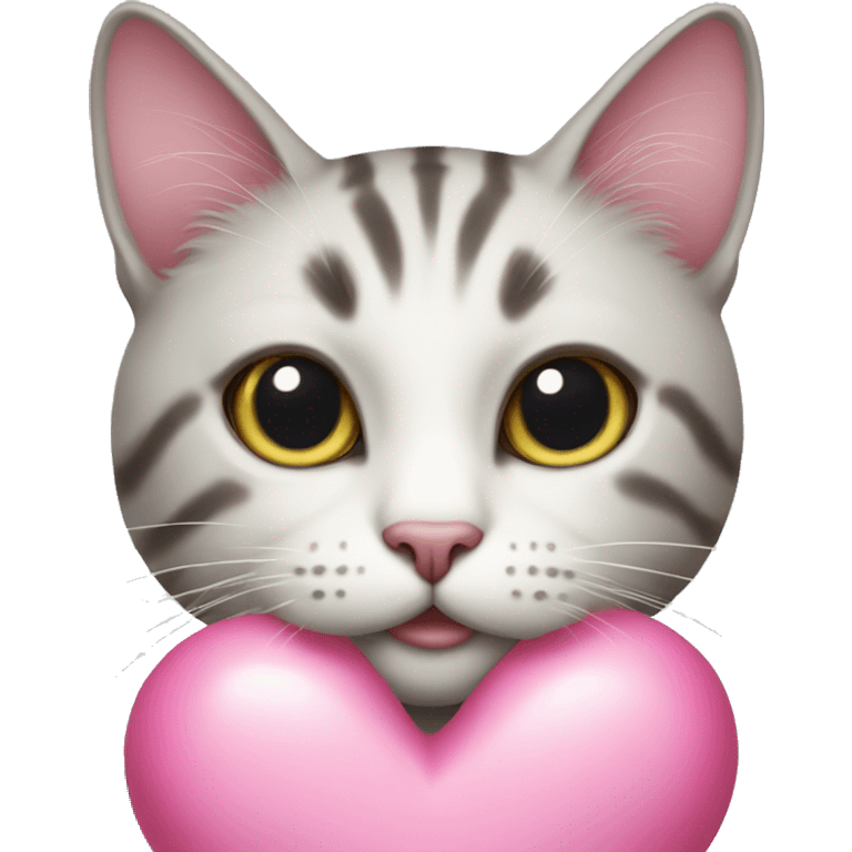 cat with pink heart emoji