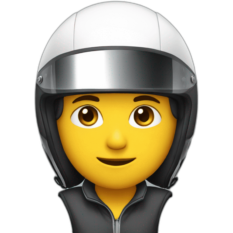 car racer with helmet crossing arms emoji