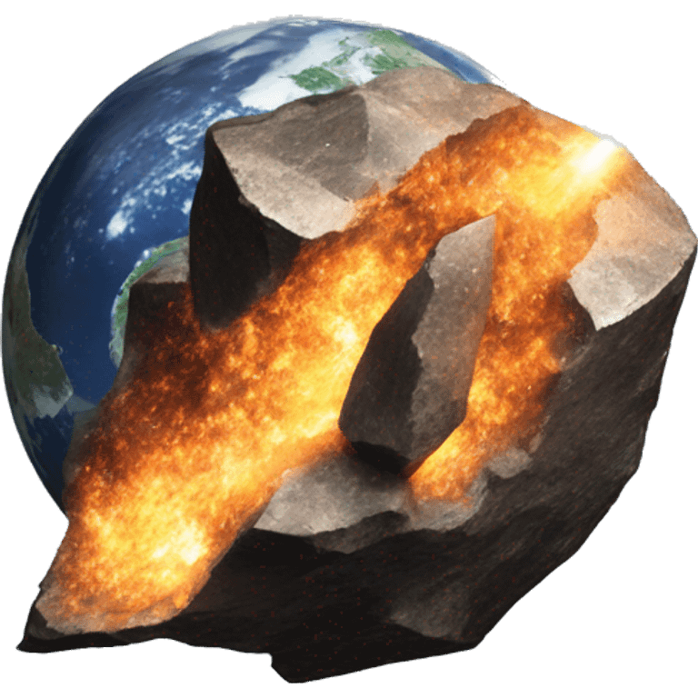 meteorite collides with the earth emoji