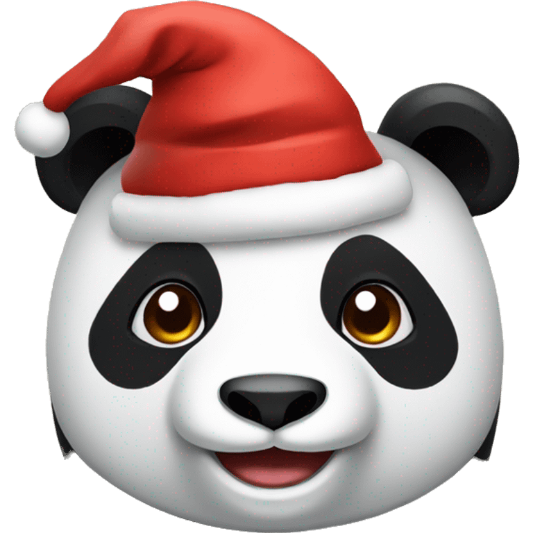 Panda with Xmas hat emoji