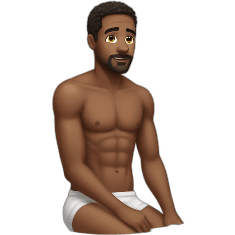 man bathtub knees thighs shirtless emoji