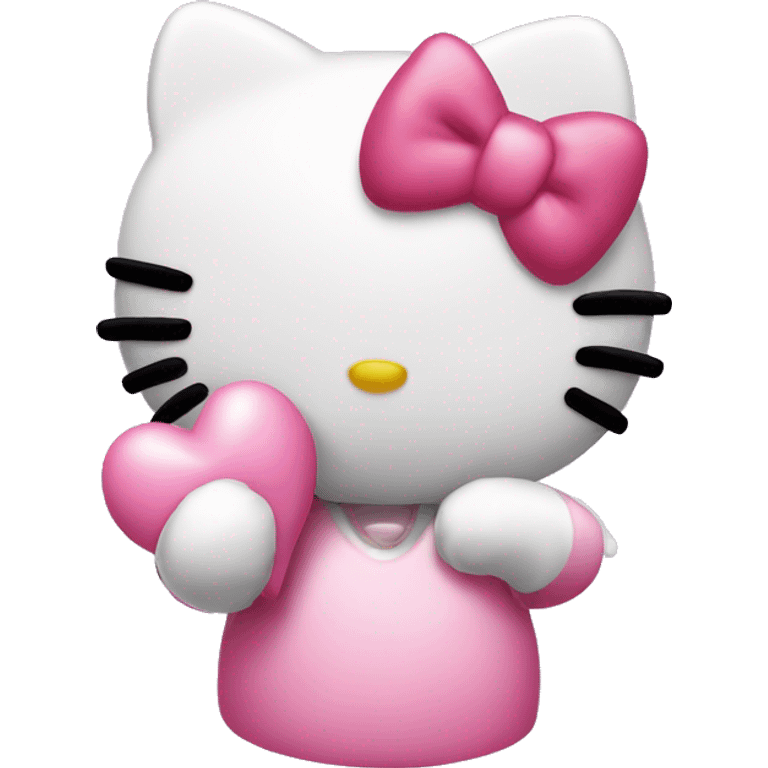 hello kitty blowing kisses emoji