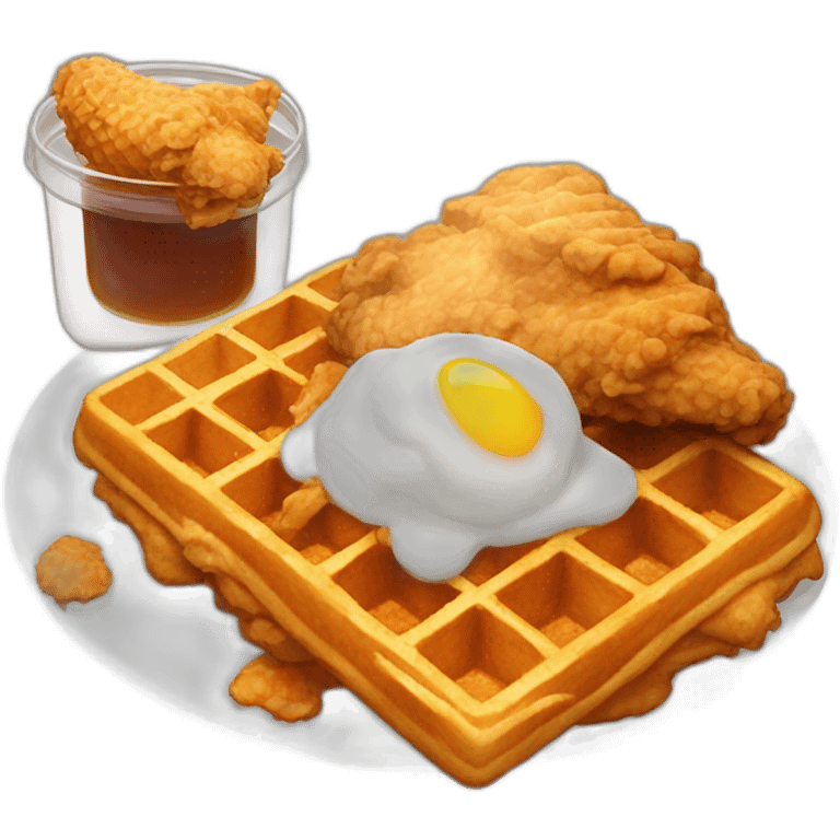 fried chicken and waffles emoji