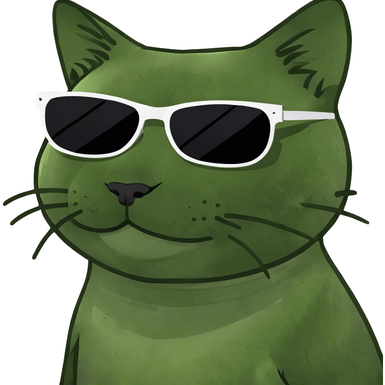 Cat with sunglasses emoji