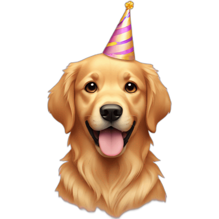 Golden Retriever Birthday  emoji