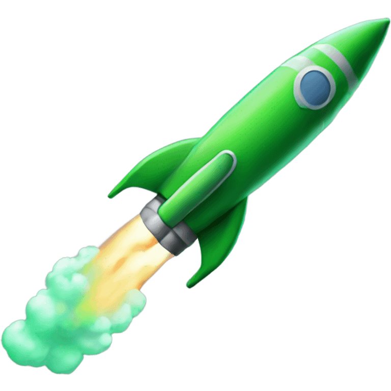 green rocket ship emoji