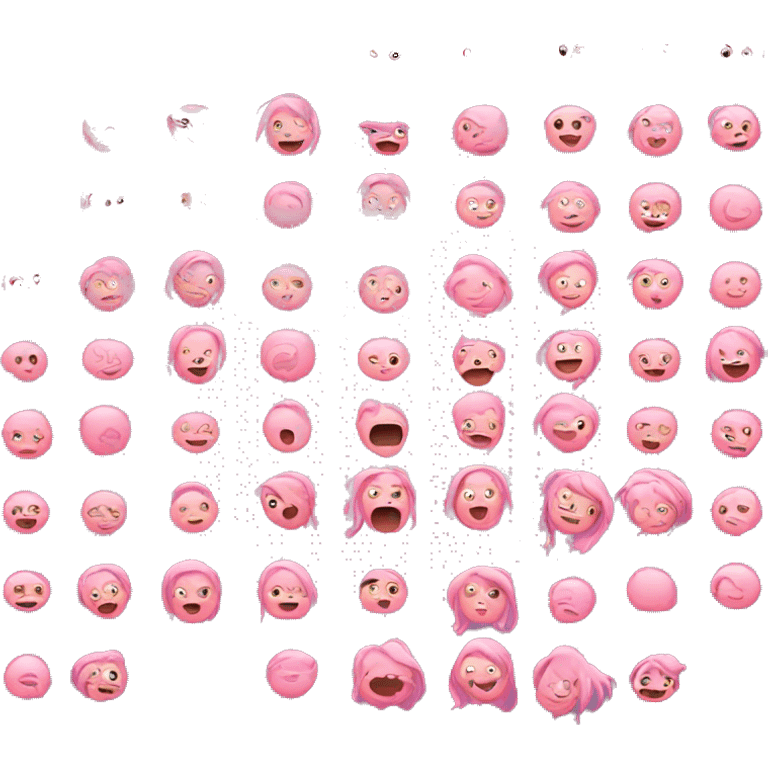 Cute pink emojis emoji