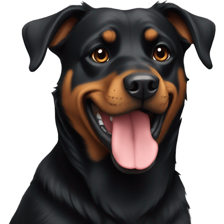 Black shepherd Rottweiler mix emoji