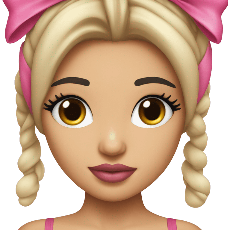 Kylie jenner with pink coquette bow emoji