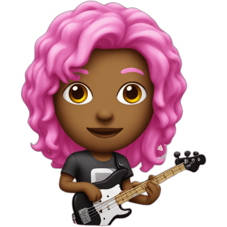 bass player pink emoji