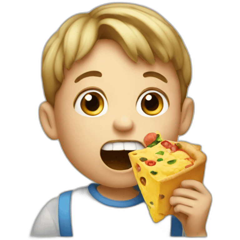 iPad eating kid emoji