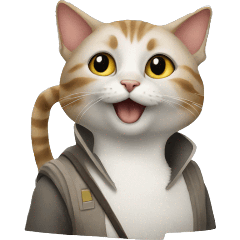 cat at a star wars party emoji