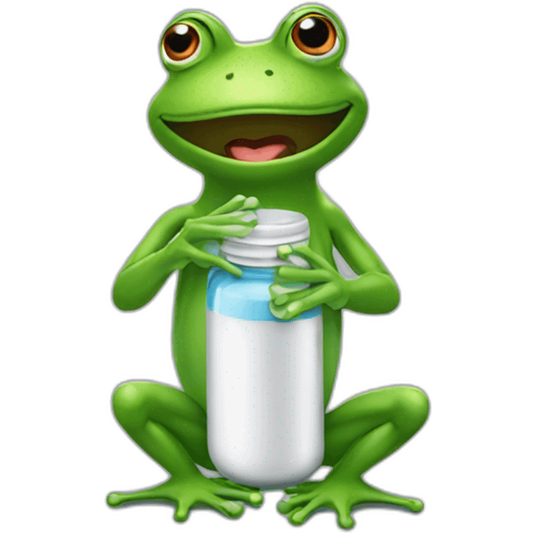 frog selling pharmaceuticals emoji