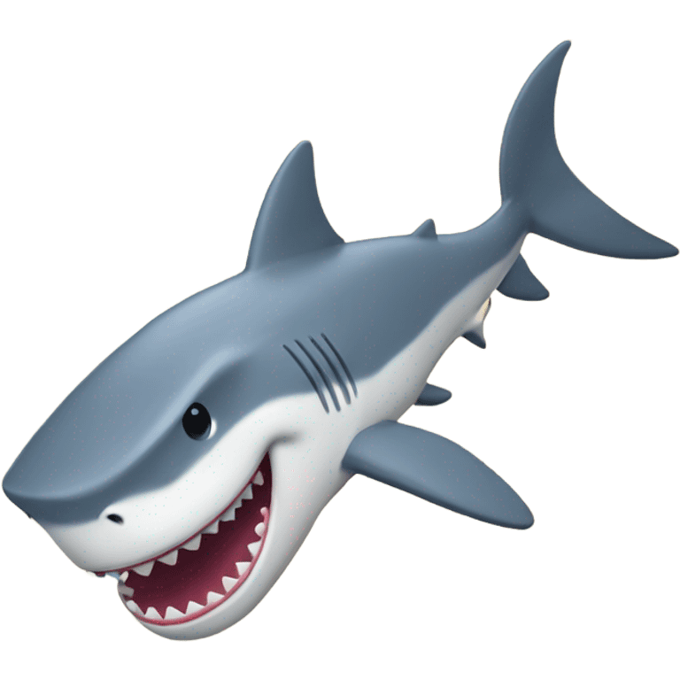 A singing shark emoji