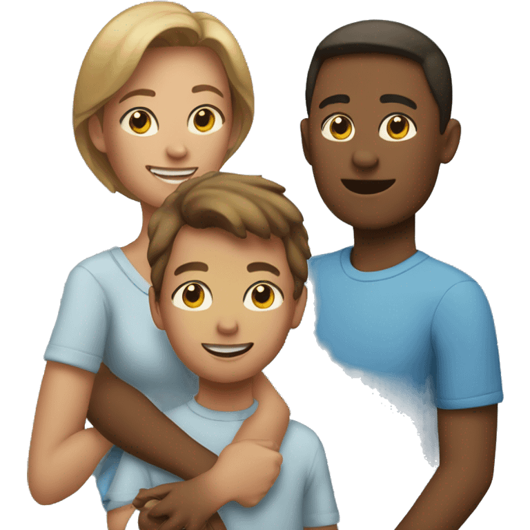 Mom and two boys emoji