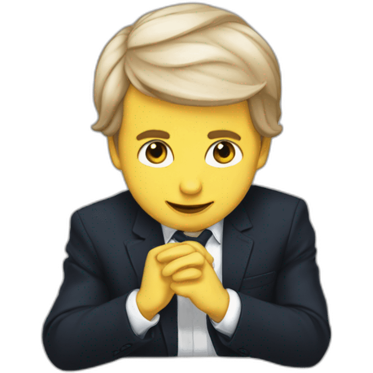 macron qui fait un bisous a Zemour emoji