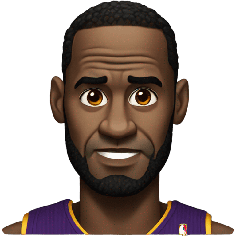 LeBron making a judgemental face  emoji